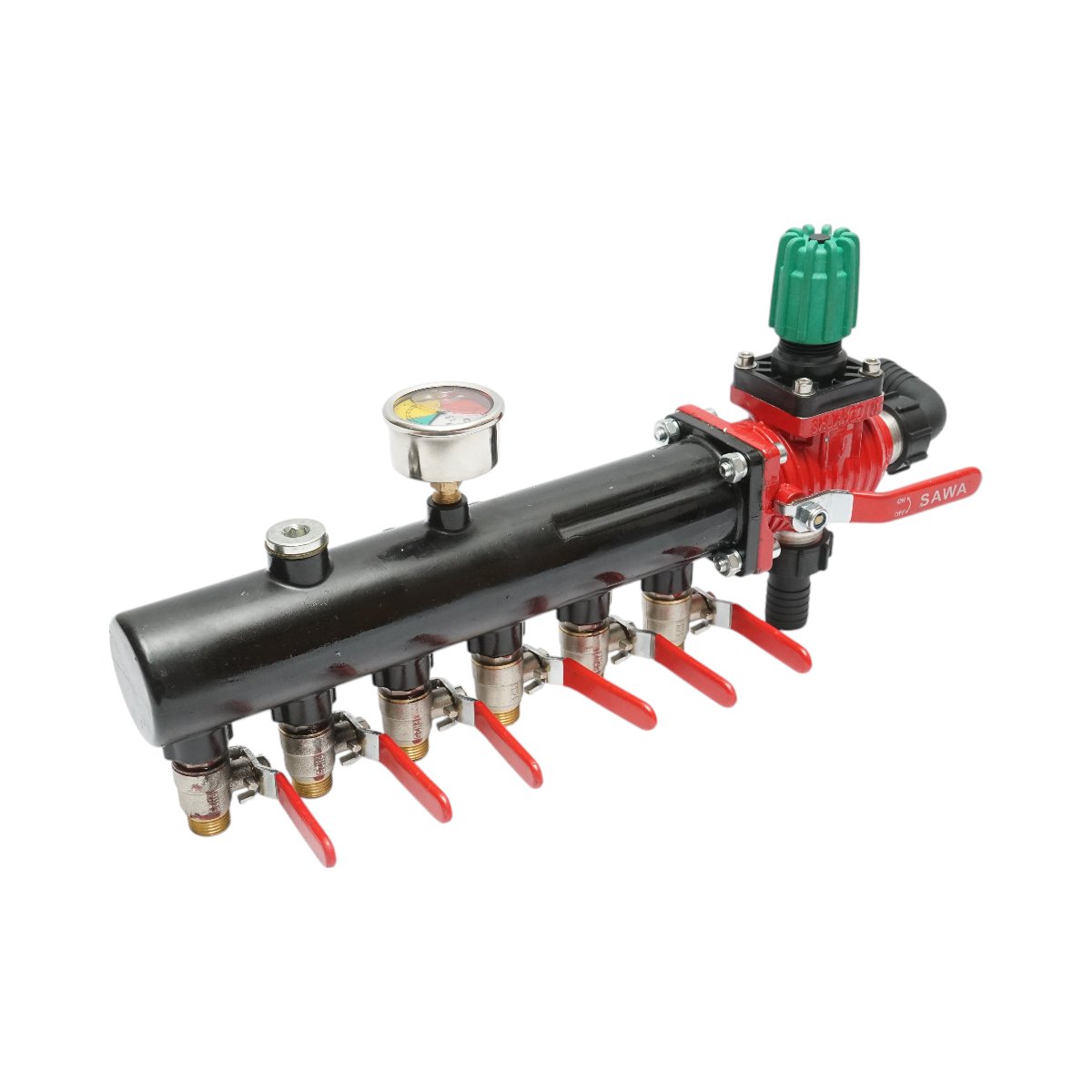 Distribuitor erbicidator metalic cu 6 cai, manometru cu glicerina 25 bar